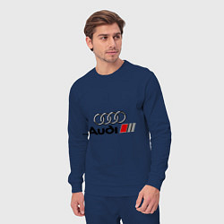 Костюм хлопковый мужской Audi, цвет: тёмно-синий — фото 2