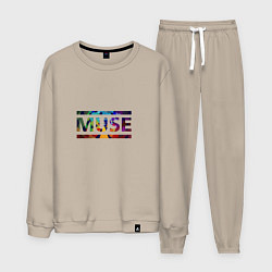 Костюм хлопковый мужской Muse Colour, цвет: миндальный