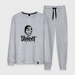 Костюм хлопковый мужской Slipknot black, цвет: меланж