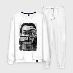 Костюм хлопковый мужской Абстракция Дали, цвет: белый