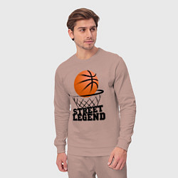 Костюм хлопковый мужской Баскетбол, цвет: пыльно-розовый — фото 2