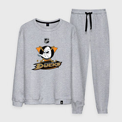 Костюм хлопковый мужской NHL: Anaheim Ducks, цвет: меланж