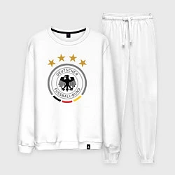Костюм хлопковый мужской Deutscher Fussball-Bund, цвет: белый