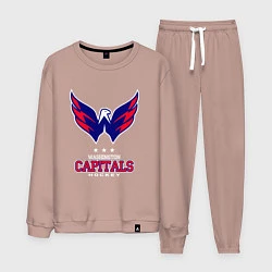 Костюм хлопковый мужской Washington Capitals, цвет: пыльно-розовый