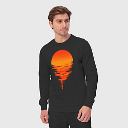 Костюм хлопковый мужской Sunset, цвет: черный — фото 2
