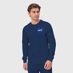 Костюм хлопковый мужской NASA, цвет: тёмно-синий — фото 2