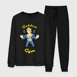 Костюм хлопковый мужской Fallout: Golden gym, цвет: черный