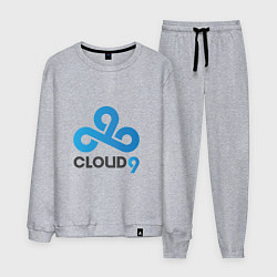 Костюм хлопковый мужской Cloud9, цвет: меланж
