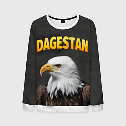 Свитшот мужской Dagestan Eagle, цвет: 3D-белый