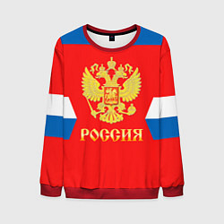 Свитшот мужской Сборная РФ: #77 TELEGIN, цвет: 3D-красный
