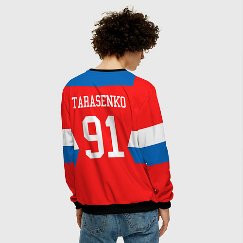 Мужской свитшот Сборная РФ: #91 TARASENKO / 3D-Черный – фото 4