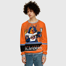 Свитшот мужской New York Islanders, цвет: 3D-меланж — фото 2
