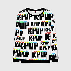 Свитшот мужской K-pop Pattern, цвет: 3D-черный