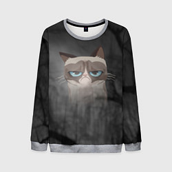 Свитшот мужской Grumpy Cat, цвет: 3D-меланж