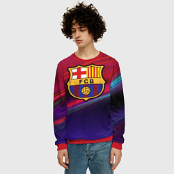 Свитшот мужской ФК Барселона, цвет: 3D-красный — фото 2