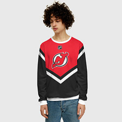 Свитшот мужской NHL: New Jersey Devils, цвет: 3D-белый — фото 2