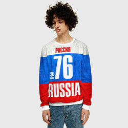 Свитшот мужской Russia: from 76, цвет: 3D-белый — фото 2