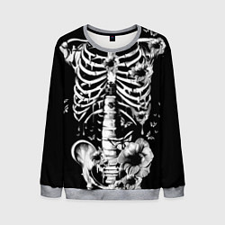 Свитшот мужской Floral Skeleton, цвет: 3D-меланж