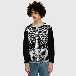 Свитшот мужской Floral Skeleton, цвет: 3D-меланж — фото 2