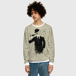 Свитшот мужской Музыкальный самоубийца, цвет: 3D-белый — фото 2