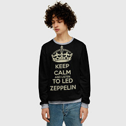 Свитшот мужской Keep Calm & Led Zeppelin, цвет: 3D-меланж — фото 2