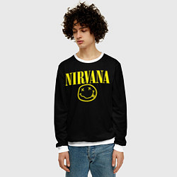 Свитшот мужской Nirvana Rock, цвет: 3D-белый — фото 2