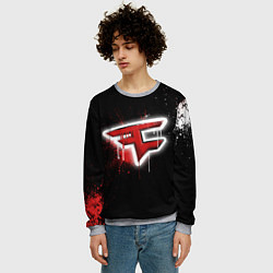 Свитшот мужской FaZe Clan: Black collection, цвет: 3D-меланж — фото 2