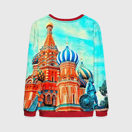 Мужской свитшот Blue Kremlin / 3D-Красный – фото 2
