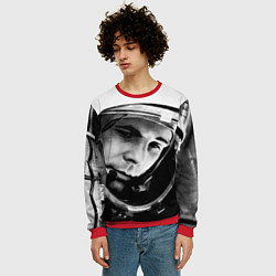 Свитшот мужской Гагарин космонавт, цвет: 3D-красный — фото 2