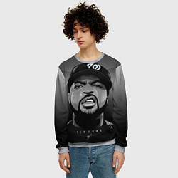 Свитшот мужской Ice Cube: Gangsta цвета 3D-меланж — фото 2