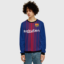 Свитшот мужской FCB Barcelona: Rakuten, цвет: 3D-черный — фото 2