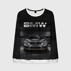 Свитшот мужской BMW серебро, цвет: 3D-белый