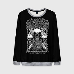 Свитшот мужской Amon Amarth: Trio Skulls, цвет: 3D-меланж