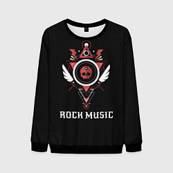 Свитшот мужской Rock Music, цвет: 3D-черный