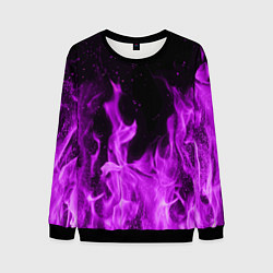Свитшот мужской Фиолетовый огонь, цвет: 3D-черный