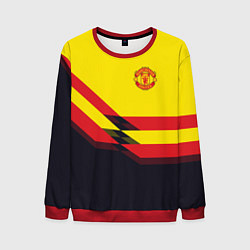 Свитшот мужской Man United FC: Yellow style, цвет: 3D-красный