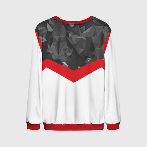 Мужской свитшот Man United FC: Grey Polygons / 3D-Красный – фото 2