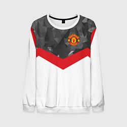 Свитшот мужской Man United FC: Grey Polygons, цвет: 3D-белый