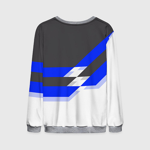 Мужской свитшот Real Madrid FC: White style / 3D-Меланж – фото 2