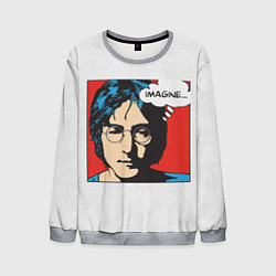 Свитшот мужской John Lennon: Imagine, цвет: 3D-меланж