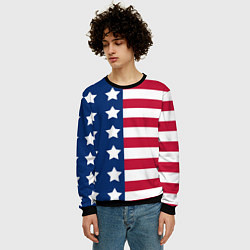 Свитшот мужской USA Flag, цвет: 3D-черный — фото 2