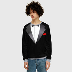 Свитшот мужской Смокинг мистера, цвет: 3D-меланж — фото 2