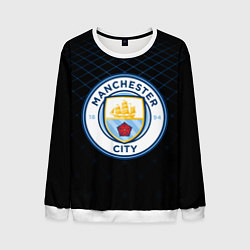 Свитшот мужской FC Manchester City: Blue Lines, цвет: 3D-белый