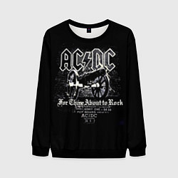 Свитшот мужской AC DC - gun, цвет: 3D-черный