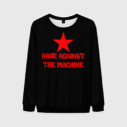 Свитшот мужской Rage Against the Machine - red star, цвет: 3D-черный