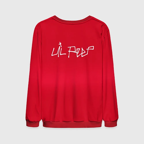 Мужской свитшот Lil Peep: Red Style / 3D-Красный – фото 2