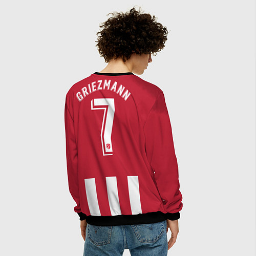 Мужской свитшот FC Atletico Madrid: Griezmann Home 18/19 / 3D-Черный – фото 4