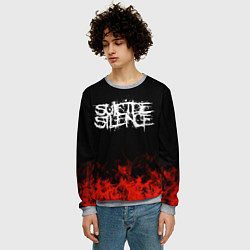 Свитшот мужской Suicide Silence: Red Flame, цвет: 3D-меланж — фото 2