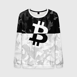 Свитшот мужской Bitcoin: Poly Style, цвет: 3D-белый