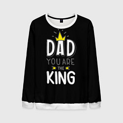 Свитшот мужской Dad you are the King, цвет: 3D-белый